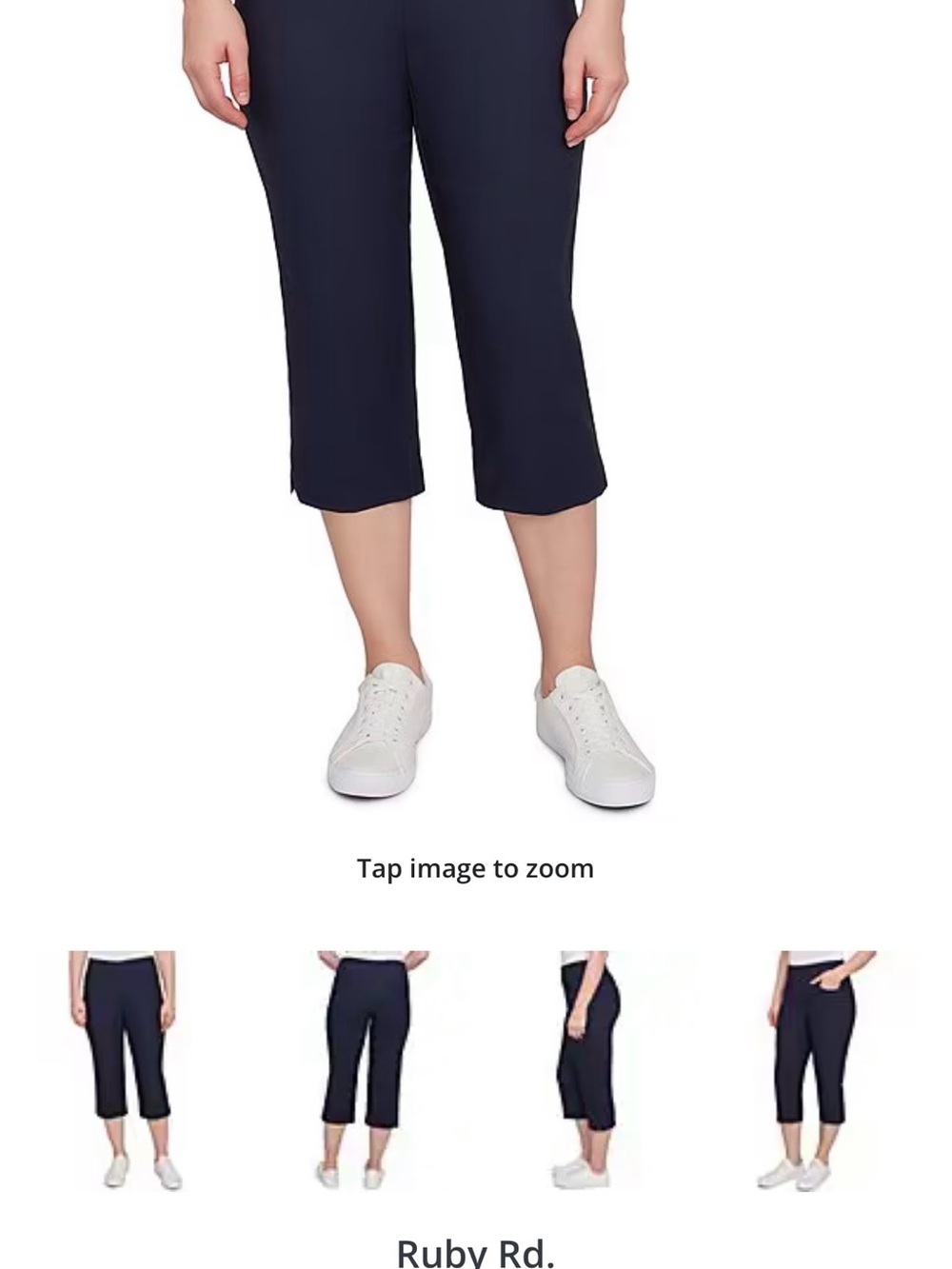 Ruby Rd. Capri Pants Set, Black & Navy